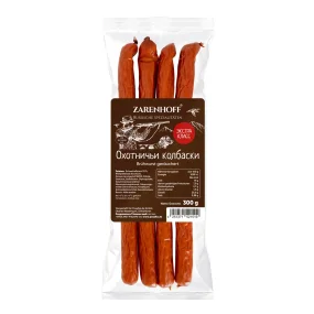 Wurst - Ochotnichji Kolbaski, Schweinefleisch, Zarenhoff, 350 g